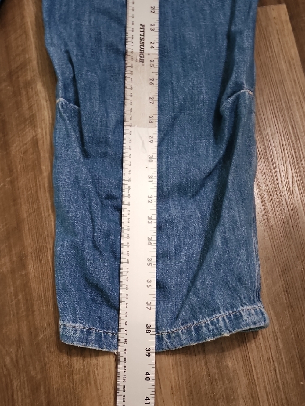 We The Free Free People Light Wash Cargo Jeans Relaxed Drawstring Waist Wide Leg - Picture 6 of 11